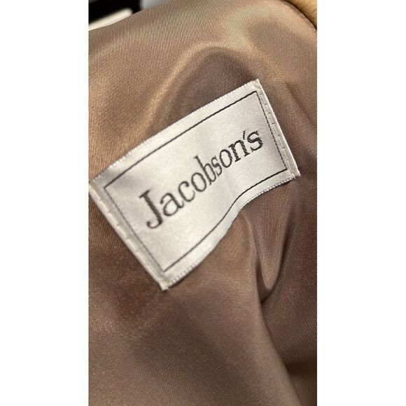 Vintage Faux Fur Coat Jacobsons Beige Made In US Size Large - Picture 3 of 8